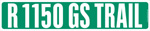 R 1150 GS street sign